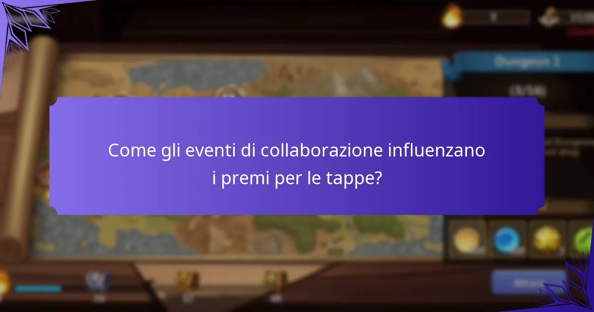 Come gli eventi di collaborazione influenzano i premi per le tappe?