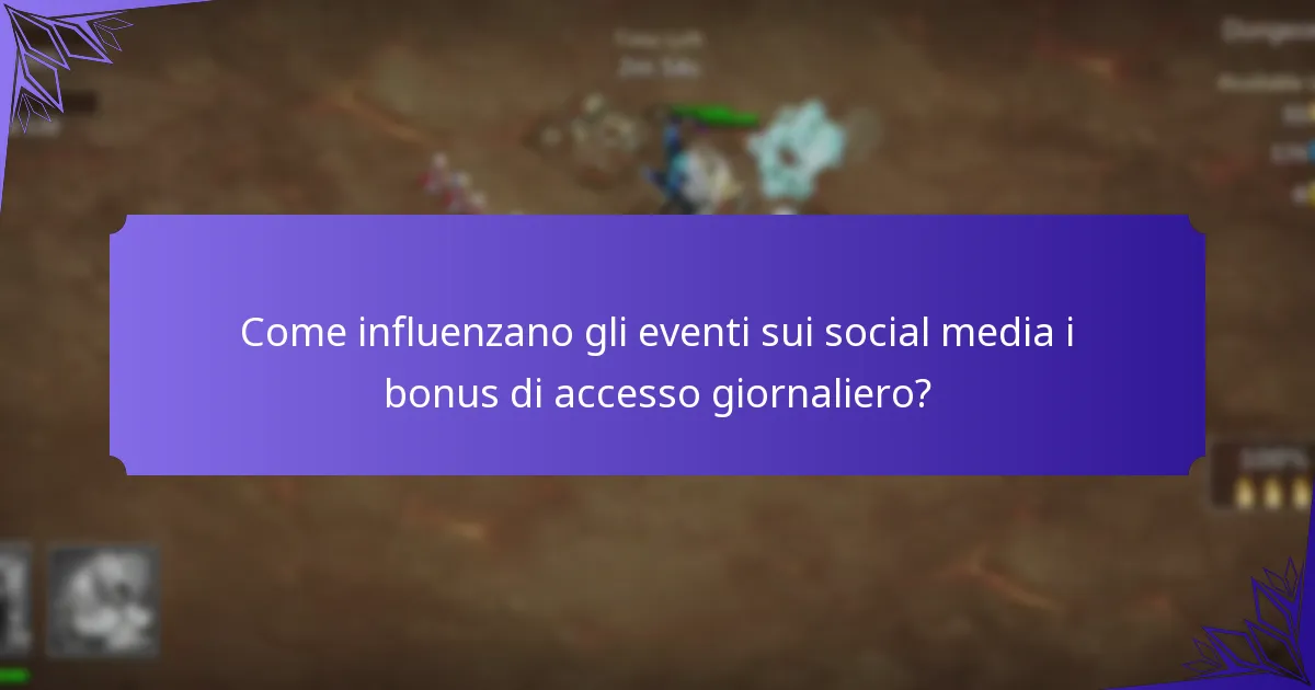 Come influenzano gli eventi sui social media i bonus di accesso giornaliero?