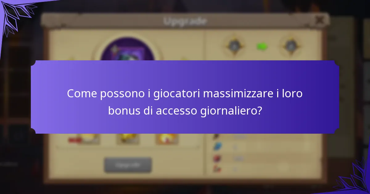 Quali ricompense possono guadagnare i giocatori dai bonus di accesso giornaliero?