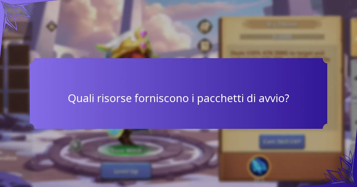 Quali risorse forniscono i pacchetti di avvio?